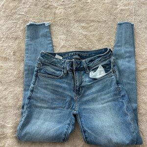 American Eagle Outfitters Women's Light Blue Skinny Jeans